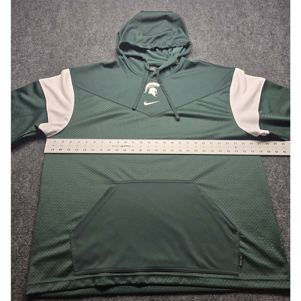 Michigan State Spartans Nike On Field Green Hoodie Pullover New W/O Tags XL - Picture 5 of 7